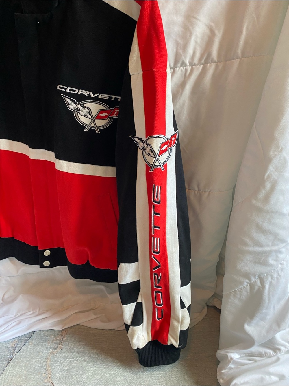 Corvette Red & Black Racing-Style Jacket - Picture 3 of 5